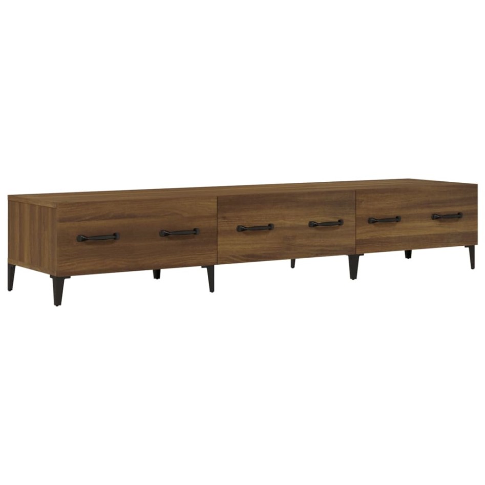 Mueble de TV madera contrachapada roble ahumado 150x34,5x30