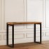 Mesa consola madera maciza reciclada y acero 120x35x76