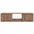 Mueble de TV con luces LED marrón roble 140x40x35,5