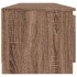 Mueble de TV con luces LED marrón roble 140x40x35,5