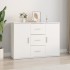 Aparador de madera contrachapada blanca 91x29,5x65