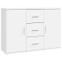 Aparador de madera contrachapada blanca 91x29,5x65