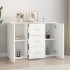 Aparador de madera contrachapada blanca 91x29,5x65