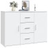 Aparador de madera contrachapada blanca 91x29,5x65