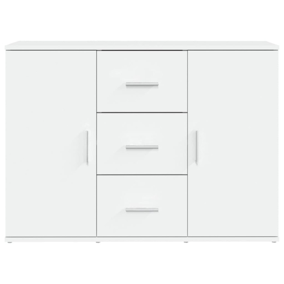 Aparador de madera contrachapada blanca 91x29,5x65