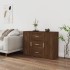 Aparador de madera contrachapada roble marrón 91x29,5x65