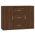 Aparador de madera contrachapada roble marrón 91x29,5x65