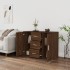 Aparador de madera contrachapada roble marrón 91x29,5x65