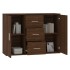 Aparador de madera contrachapada roble marrón 91x29,5x65