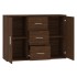 Aparador de madera contrachapada roble marrón 91x29,5x65
