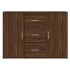 Aparador de madera contrachapada roble marrón 91x29,5x65