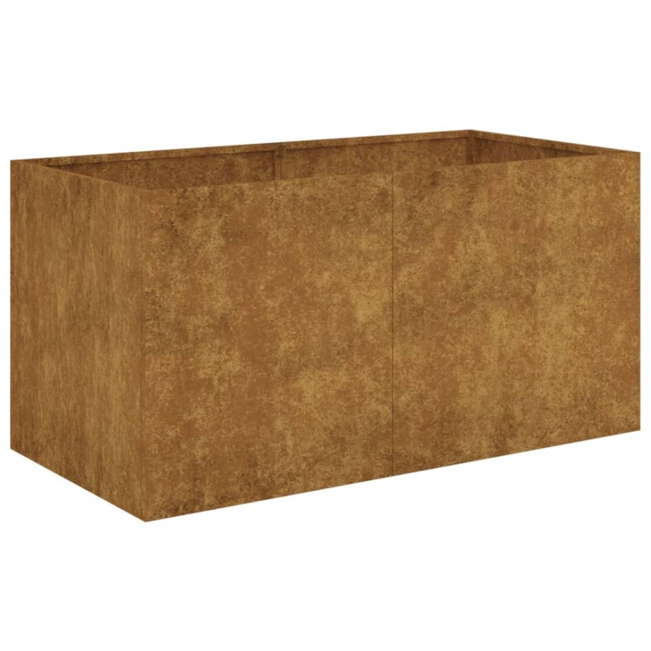 Maceta de acero corten 80x40x40