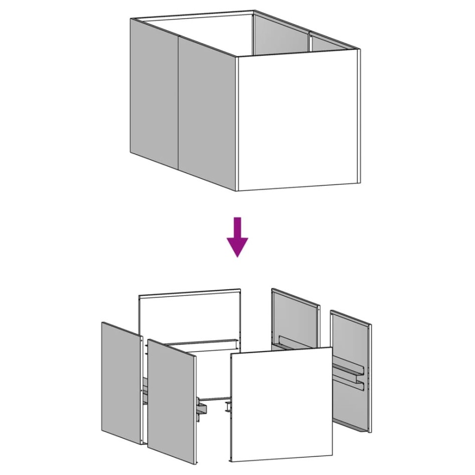 Maceta de acero corten 80x40x40