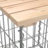 Banco de jardín diseño gaviones madera maciza pino 103x44x42