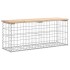 Banco jardín diseño gaviones madera maciza pino 103x31,5x42