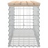 Banco jardín diseño gaviones madera maciza pino 103x31,5x42