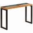 Mesa consola madera maciza reciclada y acero 120x35x76