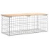 Banco de jardín diseño gaviones madera maciza pino 103x44x42