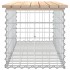 Banco de jardín diseño gaviones madera maciza pino 103x44x42