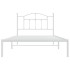 Estructura cama sin colchón con cabecero metal blanco