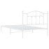 Estructura cama sin colchón con cabecero metal blanco