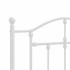 Estructura cama sin colchón con cabecero metal blanco