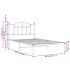 Estructura cama sin colchón con cabecero metal blanco