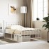 Estructura cama sin colchón con estribo metal blanco 100x200