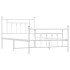 Estructura cama sin colchón con estribo metal blanco 100x200