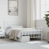 Estructura cama sin colchón con estribo metal blanco 100x200