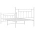 Estructura cama sin colchón con estribo metal blanco 100x200