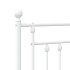 Estructura cama sin colchón con estribo metal blanco 100x200