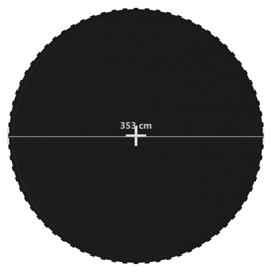 Lona de salto para cama elástica redonda tela negro 3,96