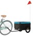 Remolque para bicicleta hierro negro y azul 30
