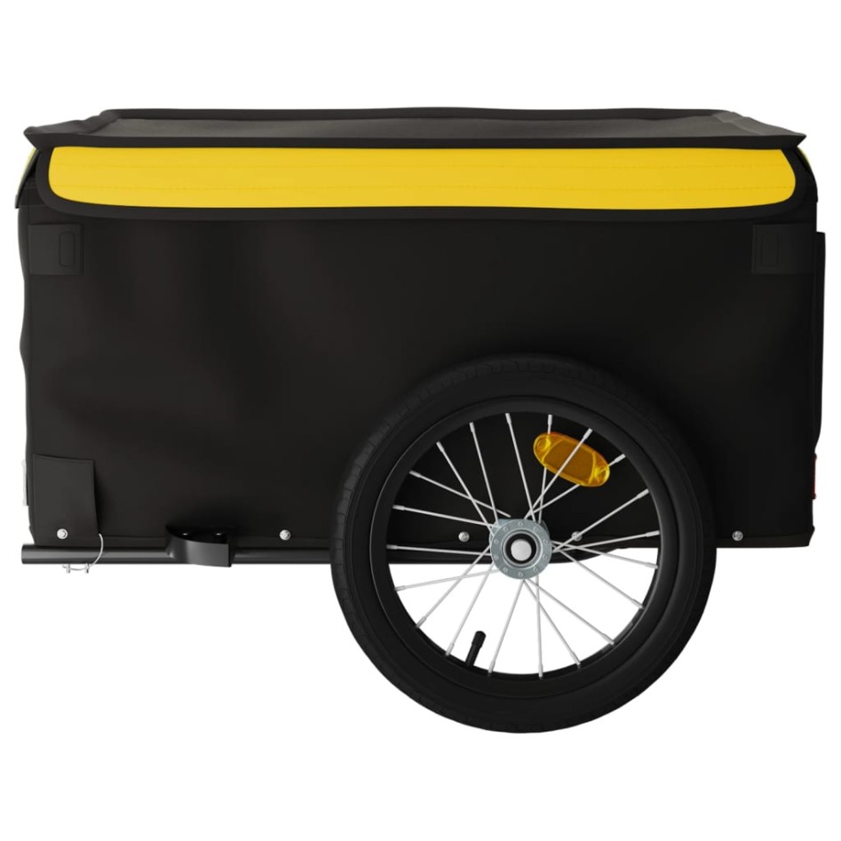 Remolque para bicicleta hierro negro y amarillo 45