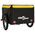 Remolque para bicicleta hierro negro y amarillo 45
