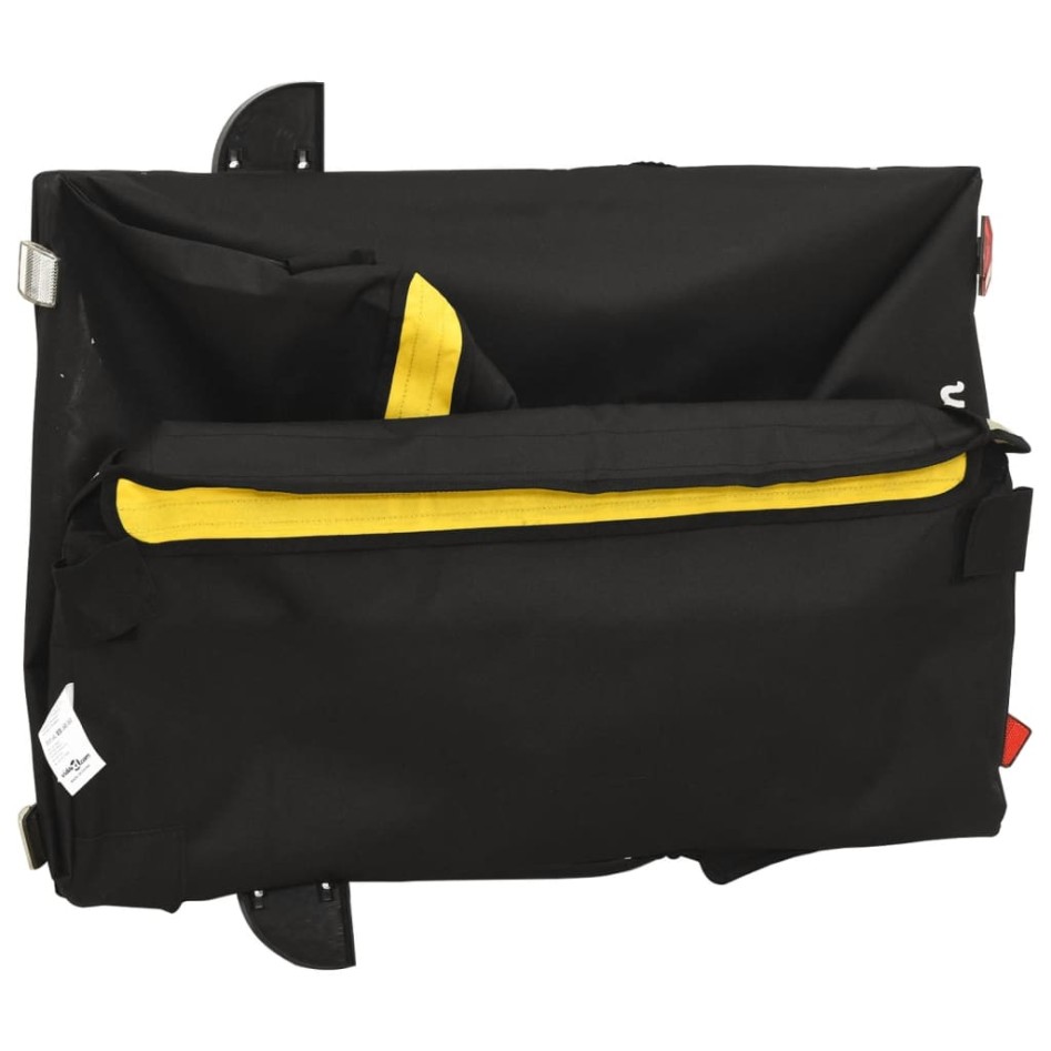 Remolque para bicicleta hierro negro y amarillo 45