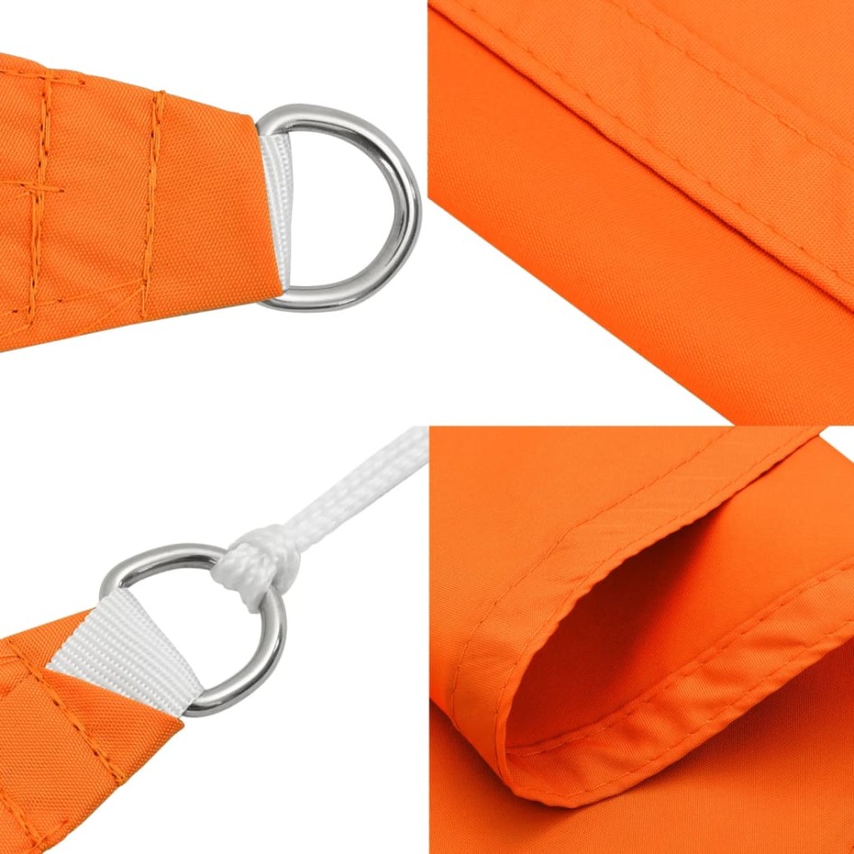 Toldo de vela cuadrado tela Oxford naranja 5x5