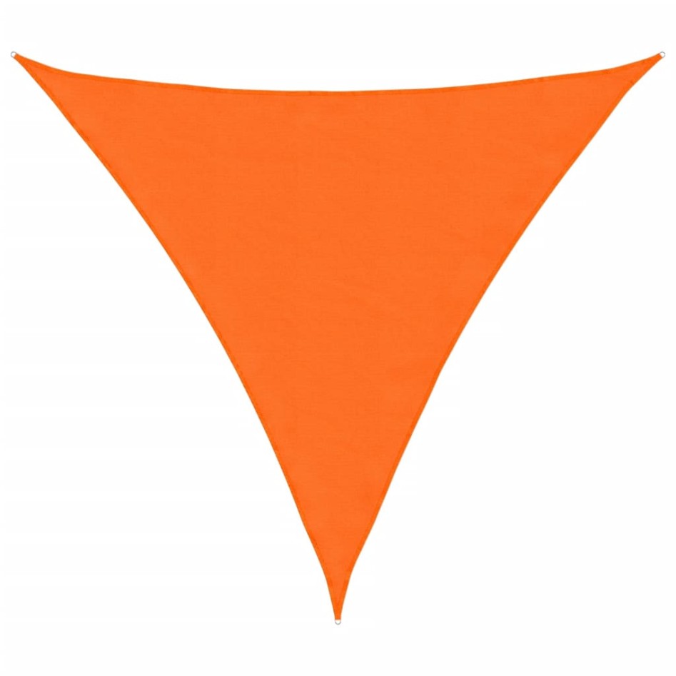 Toldo de vela triangular tela Oxford naranja 6x6x6