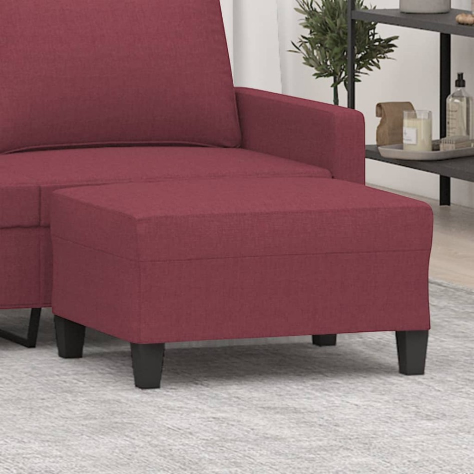 Reposapiés de tela rojo tinto 70x55x41