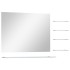 Espejo de pared con 5 estantes plateado 80x60