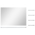 Espejo de pared con 5 estantes plateado 80x60