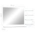 Espejo de pared con 5 estantes plateado 80x60