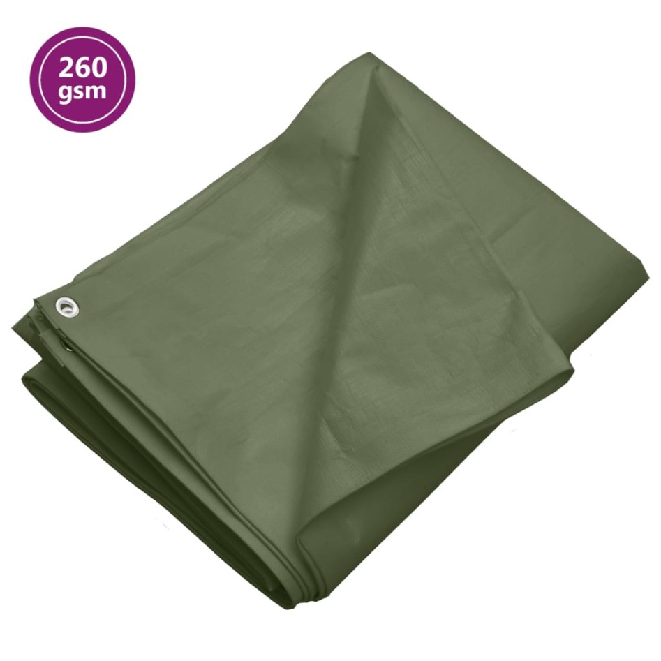 Lona HDPE verde 260 g/m² 4x6