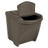 Cubos de basura apilables 3 uds polipropileno gris 75