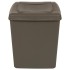 Cubos de basura apilables 3 uds polipropileno gris 75