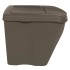 Cubos de basura apilables 3 uds polipropileno gris 75