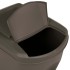Cubos de basura apilables 3 uds polipropileno gris 75