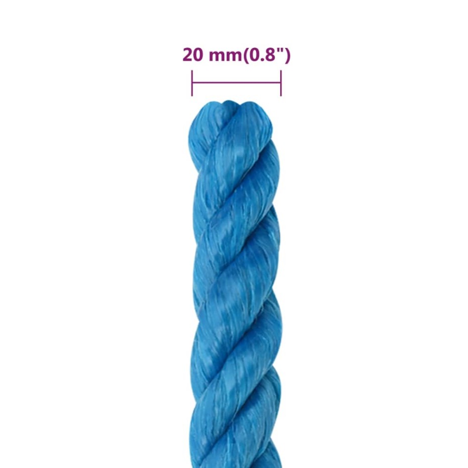 Cuerda de trabajo polipropileno azul 20 mm 50