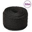 Cuerda de trabajo polipropileno negro 24 mm 50 m